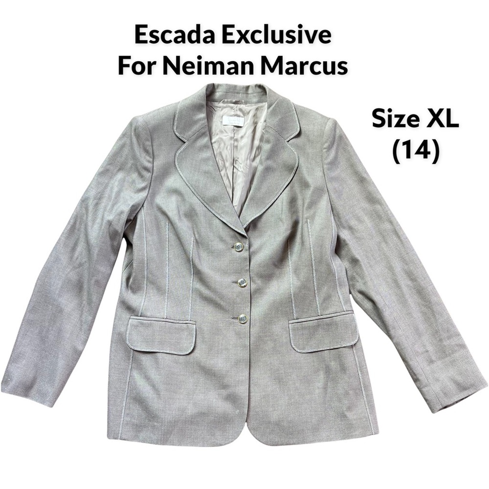 ESCADA EXCLUSIVE FOR NEIMAN MARCUS GRAY BLAZER JACKET